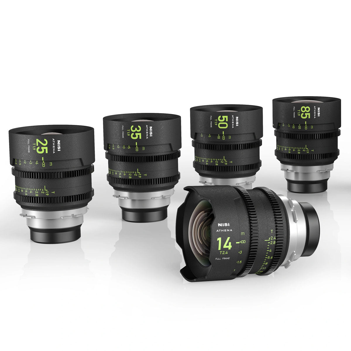 NiSi ATHENA PRIME T2.4/1.9 Full-Frame 5-Lens Kit (PL Mount)
