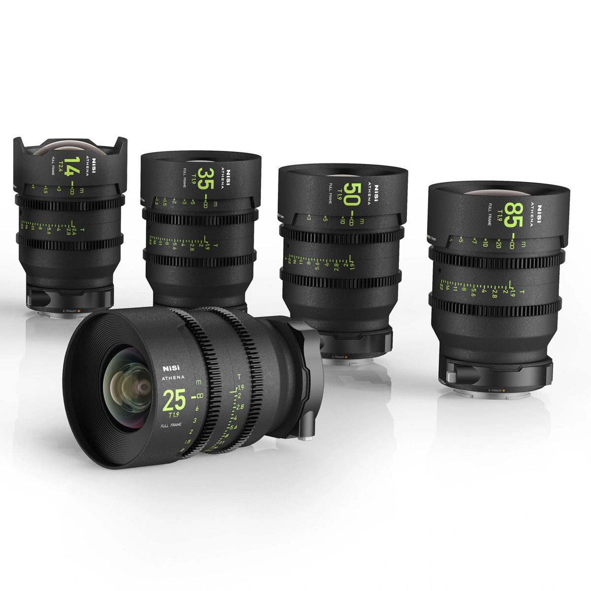 NiSi ATHENA PRIME T2.4/1.9 Full-Frame 5-Lens Kit (PL Mount)
