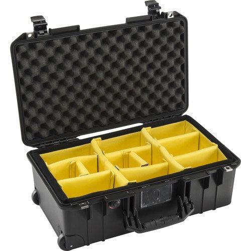 Pelican 1535Air Black Wheeled Carry-On Case with Padded Dividers