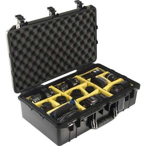 Pelican 1555 Air Black Compact Case with Padded Dividers