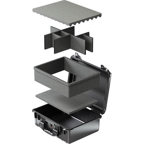 Pelican 1555 Air Black Compact Case with TrekPak Divider System
