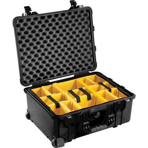 Pelican 1560 Case in Black with Padded Dividers