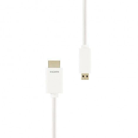 Prolink Micro HDMI to Full HDMI-A White Cable - 2M
