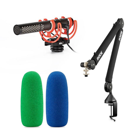 Rode VideoMic NTG Microphone with Chroma Windshield and PSA1+ Arm Bundle