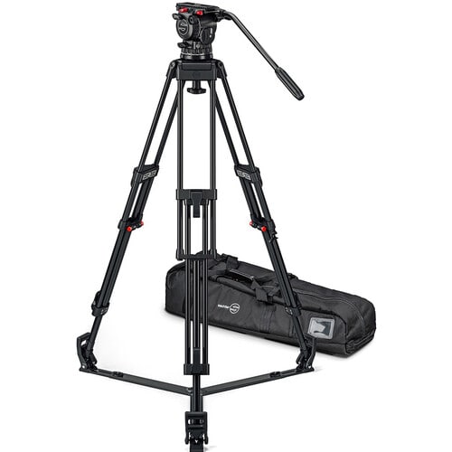 Sachtler FSB 10 MkII 100mm Head with ENG 2 Aluminium Tripod System Ground Spreader