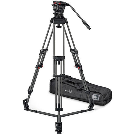 Sachtler FSB 10 MkII 100mm Head with ENG 2 Carbon Fiber Tripod System Ground Spreader