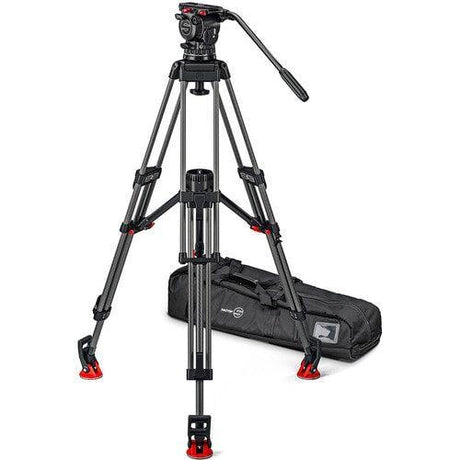 Sachtler FSB 10 MkII 100mm Head with ENG 2 Carbon Fiber Tripod System Mid-Level Spreader