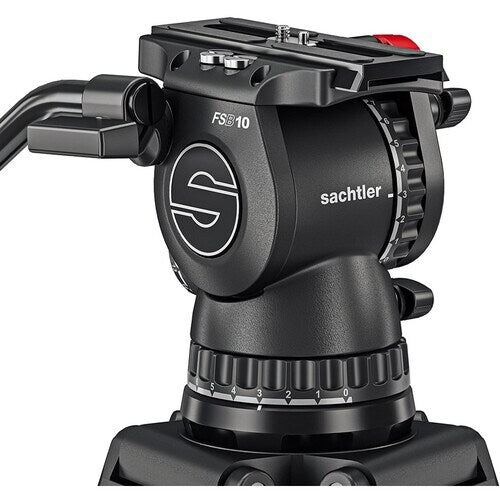 Sachtler FSB 10 MkII 100mm Head with ENG 2 Carbon Fiber Tripod System Mid-Level Spreader