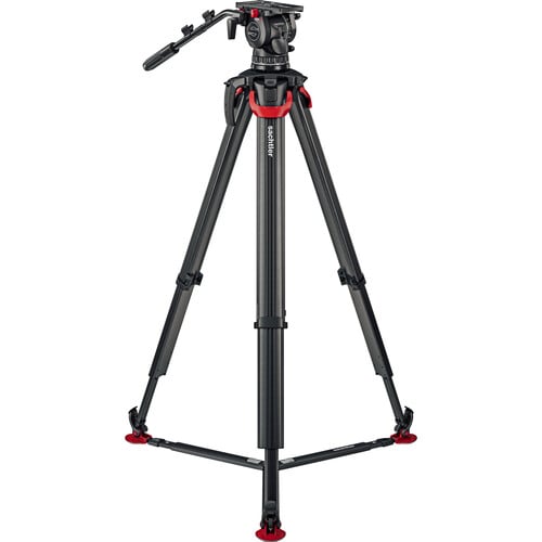 Sachtler Tripod System aktiv12T and flowtech 100 with Ground Spreader