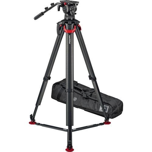 Sachtler Tripod System aktiv12T and flowtech 100 with Ground Spreader