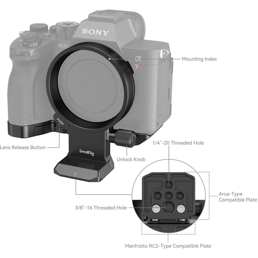 SmallRig Rotatable Horizontal-to-Vertical Mount Plate Kit for Select Sony Cameras