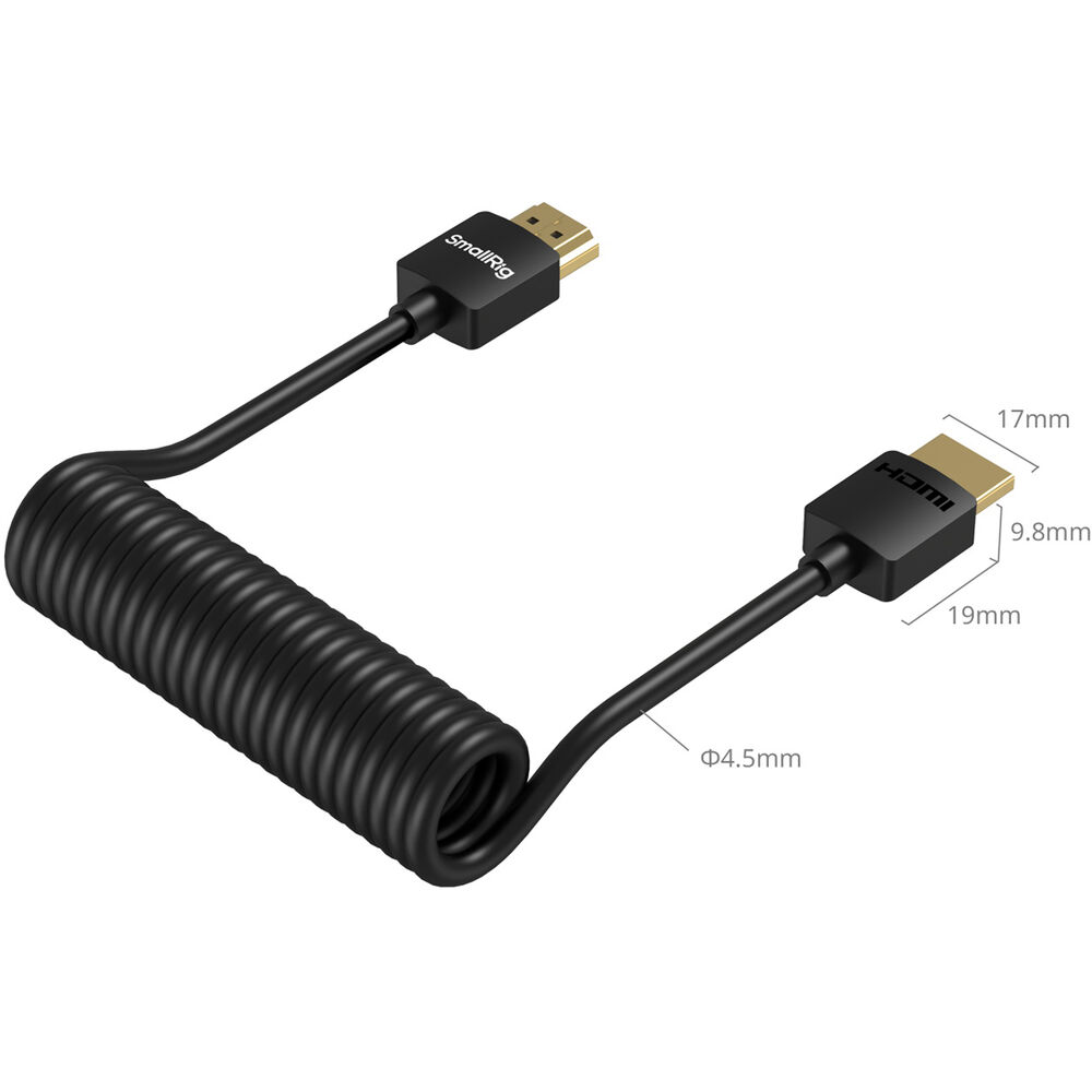 SmallRig Coiled HDMI Data Cable (A to A)