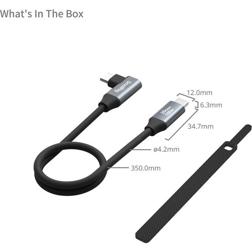 SmallRig USB-C Straight-to-Right Angled Cable (35cm)