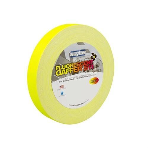 Stylus 511 Fluoro-Neon Cloth Tape Yellow 24mm x 45m