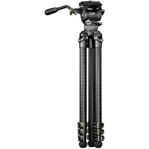 Tilta CT08 75mm Cine Fluid Head with 3-Stage Carbon Fiber Tripod Legs (8KG) - Space Gray