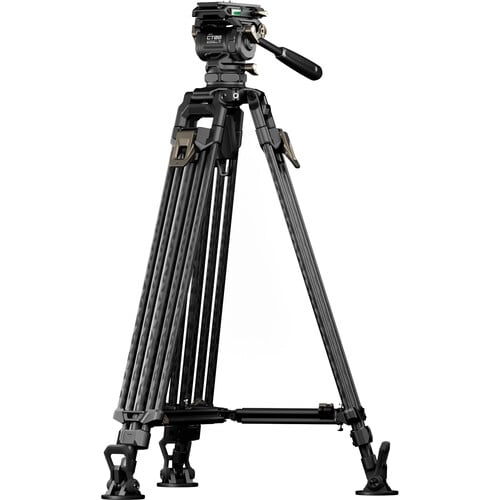 Tilta CT08A 75mm Cine Fluid Head with 2-Stage One Touch Carbon Fiber Tripod Legs (8KG) - Space Gray