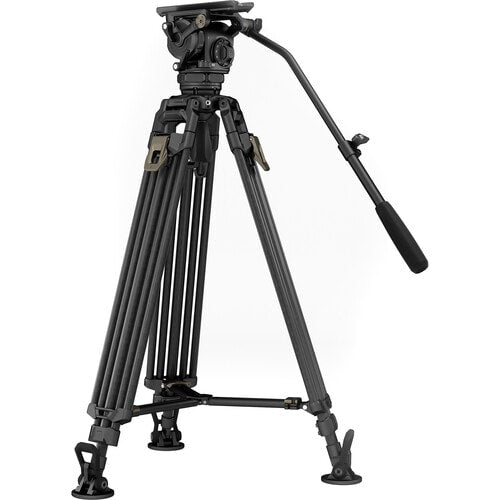 Tilta CT12 75mm Cine Fluid Head with 2-Stage One Touch Carbon Fiber Tripod Legs (12KG) - Space Gray
