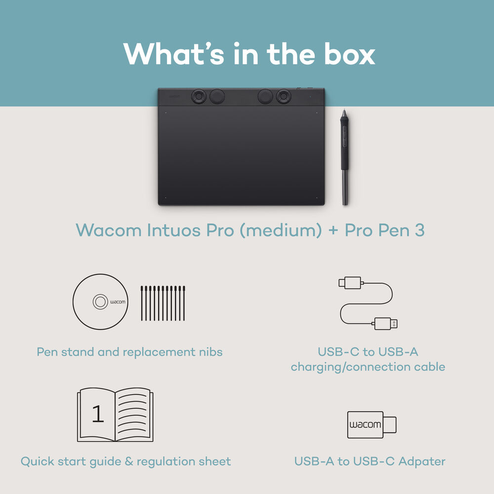 Wacom Intuos Pro Creative Pen Tablet (Medium)