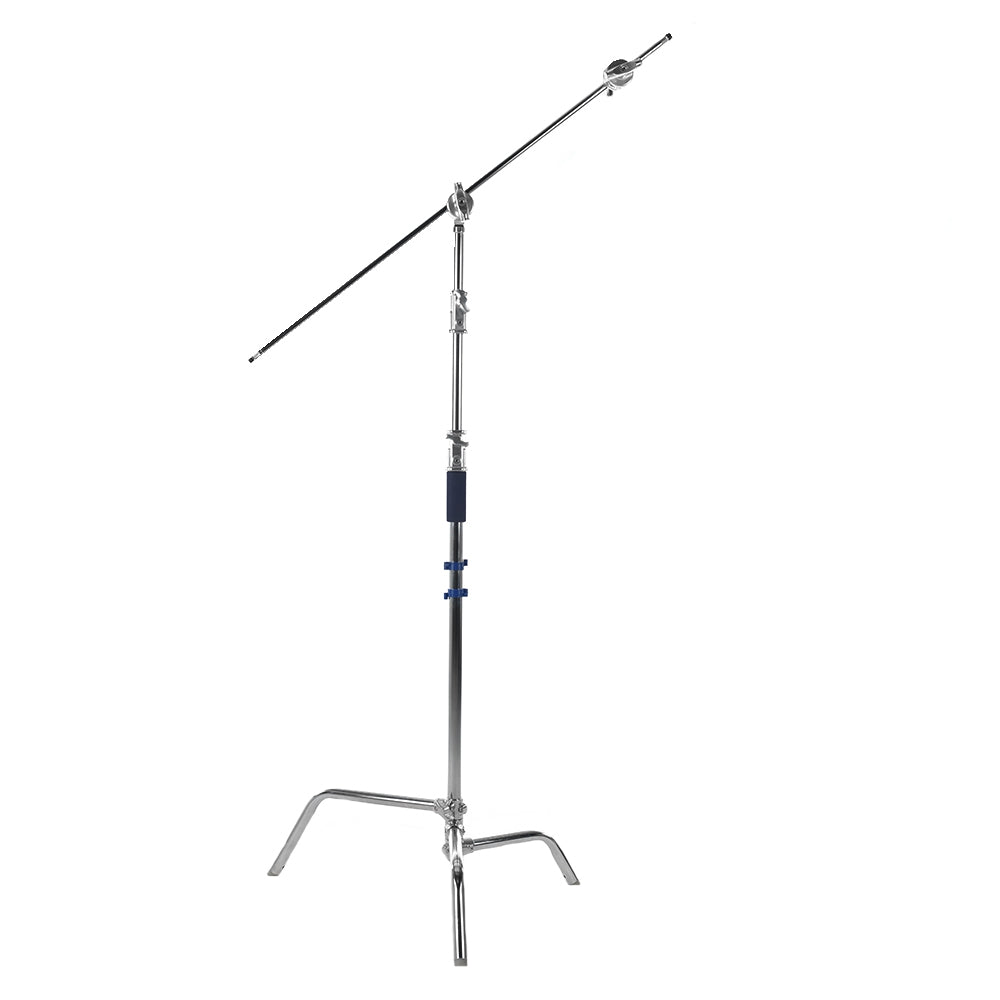 Xlite C-Stand Silver with Arm, Grips & Sliding Leg in Silver