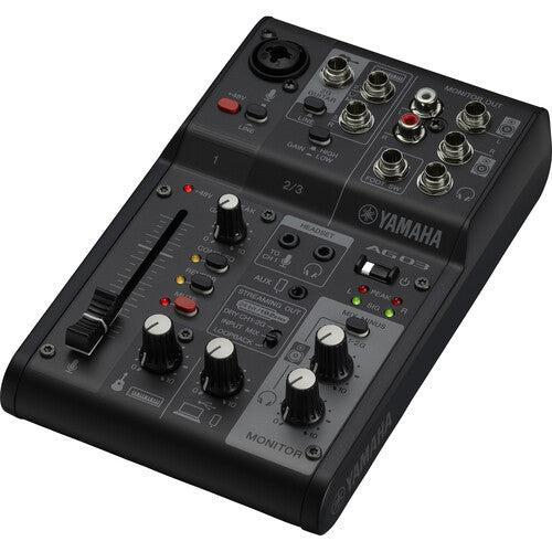 Yamaha AG03MK2 3 Channel Mixer & USB Audio Interface in Black
