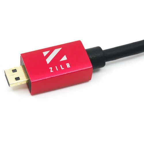ZILR 45cm HyperThin Ultra High-Speed Micro-HDMI to HDMI Cable with Ethernet