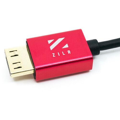 ZILR 45cm HyperThin Ultra High-Speed Micro-HDMI to HDMI Cable with Ethernet