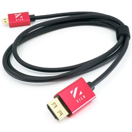 ZILR 45cm HyperThin Ultra High-Speed Micro-HDMI to HDMI Cable with Ethernet