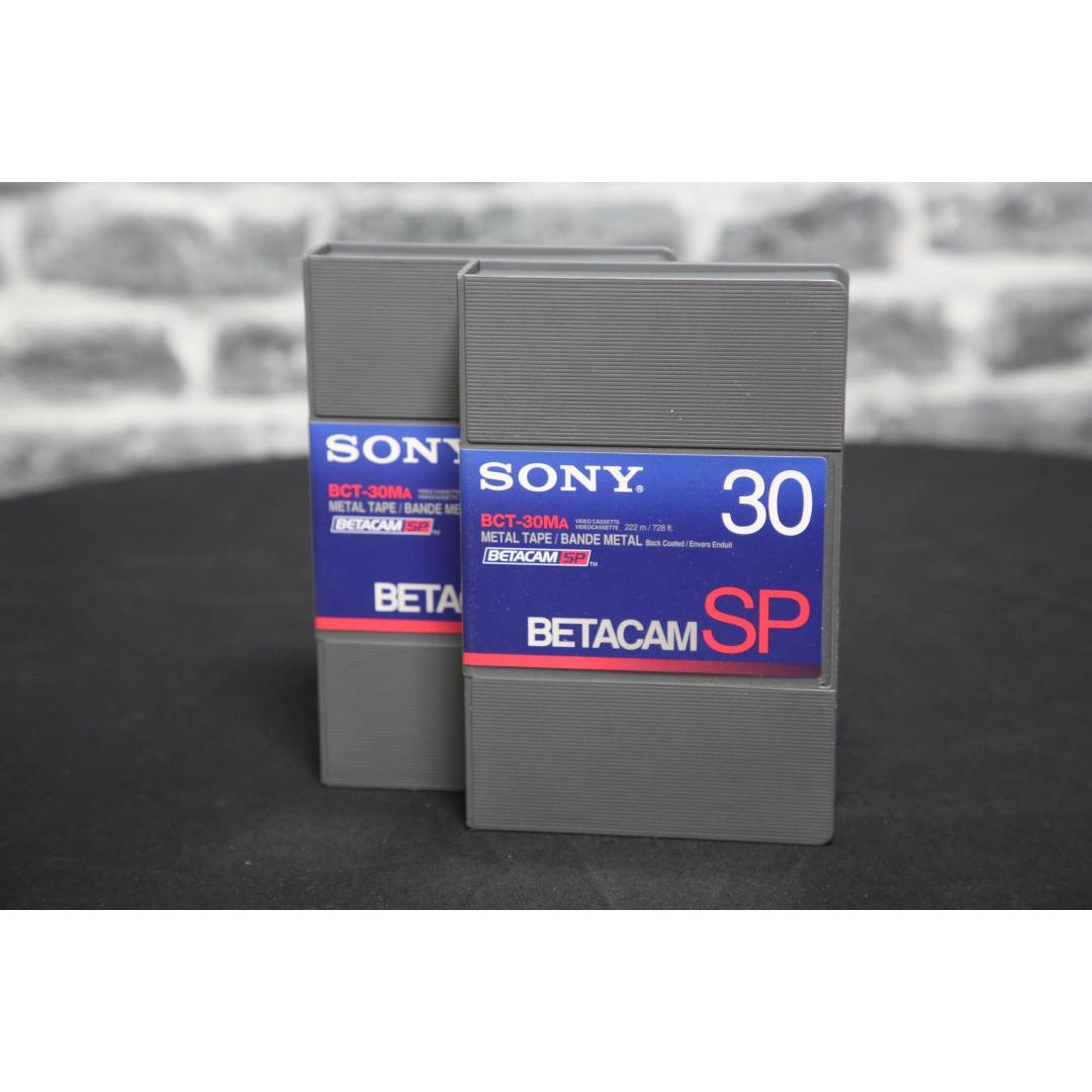 Sony BCT-30MA Betacam SP and Digital Betacam video tapes x2 - New