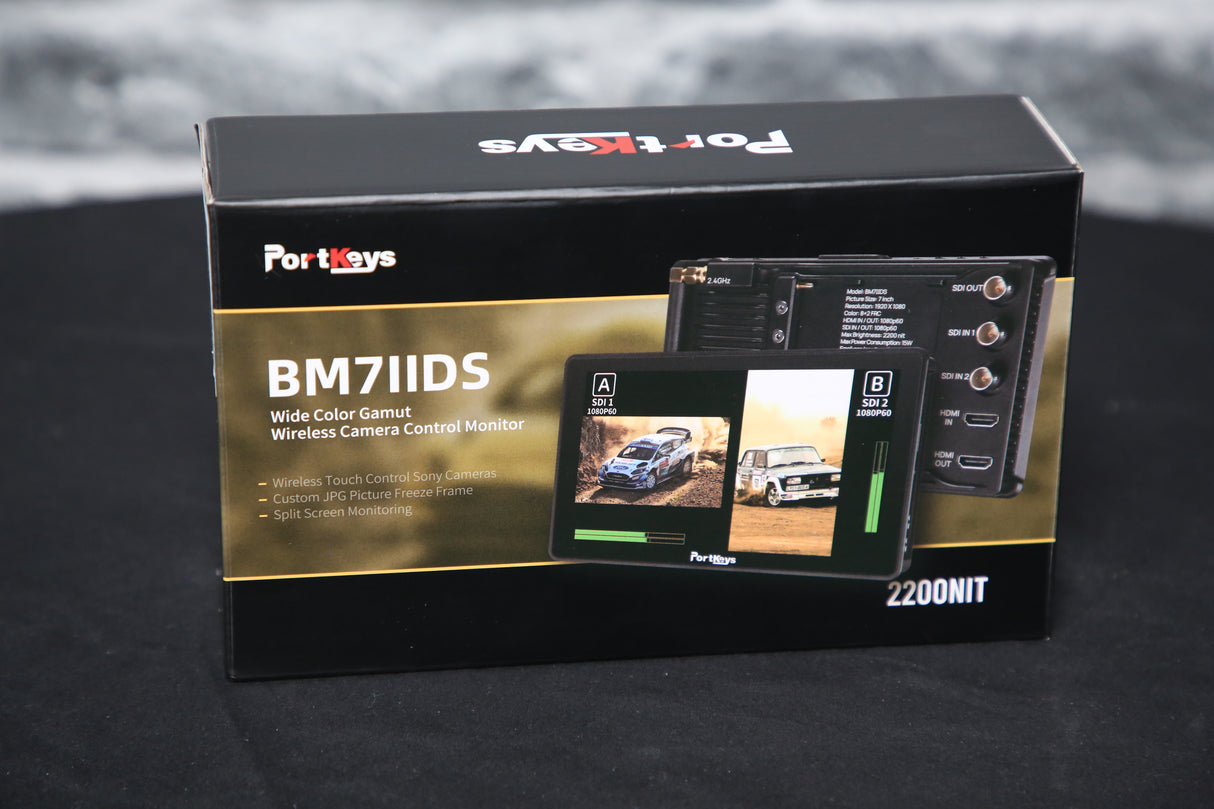 PortKeys BM7 II DS 7 Inch High-Bright Monitor with Wireless Camera Control - Ex Demo