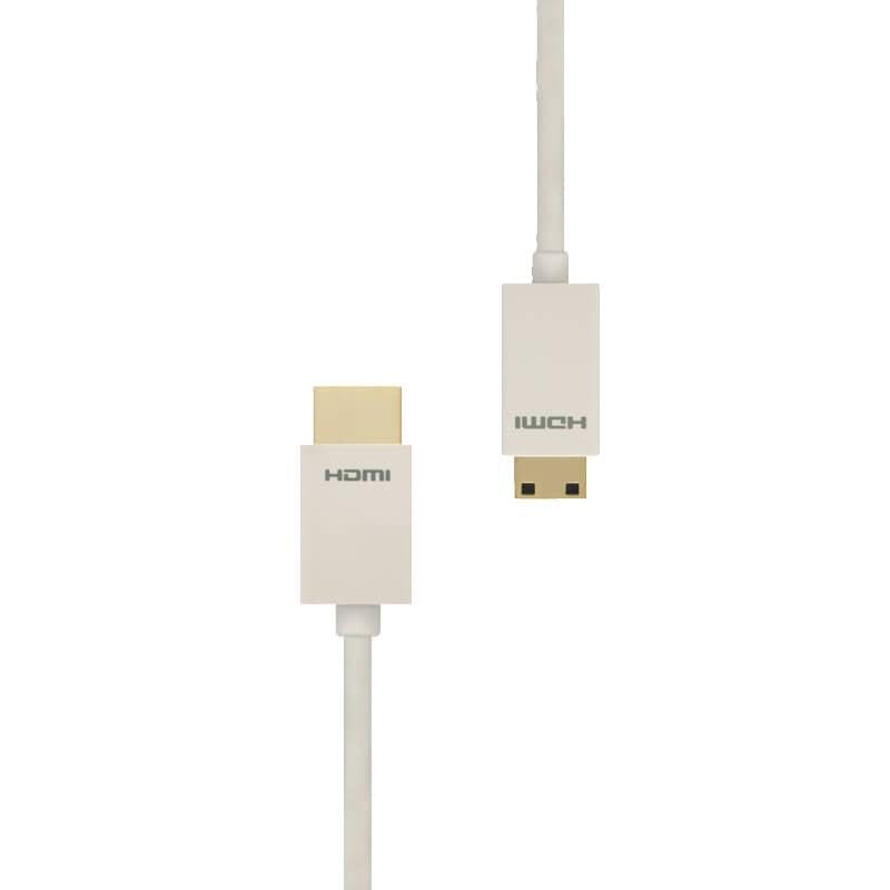 Prolink Mini HDMI to Full HDMI-A White Cable - 2M