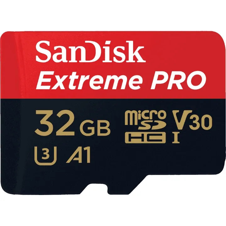 SanDisk 32GB Extreme PRO UHS-I microSDHC Memory Card (U3, Class 10)