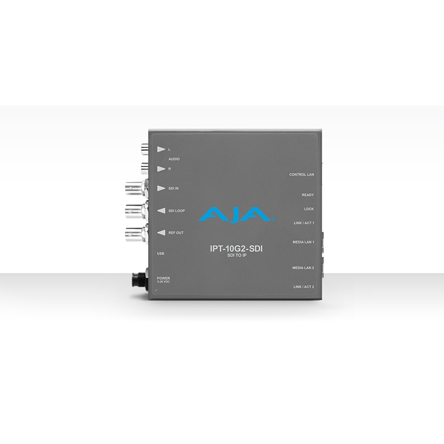 AJA 3G-SDI to SMPTE 2110 IP Video & Audio Mini-Converter