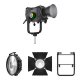 Aputure STORM 1000c Cine Kit with Skid Support, Fresnel, Barndoors