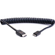 Atomos AtomFLEX 4K HDMI Male to Mini-HDMI Male Coiled Cable - 40 to 80cm