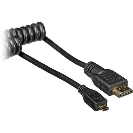 Atomos Straight Micro HDMI to Full HDMI Coiled Cable - 50 to 65cm