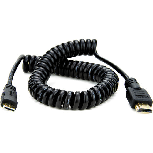 Atomos Full to Mini HDMI Coiled Cable 30 to 45cm
