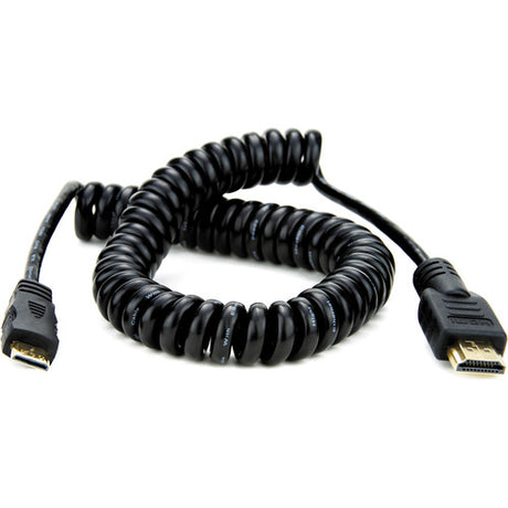 Atomos Full to Mini HDMI Coiled Cable 30 to 45cm