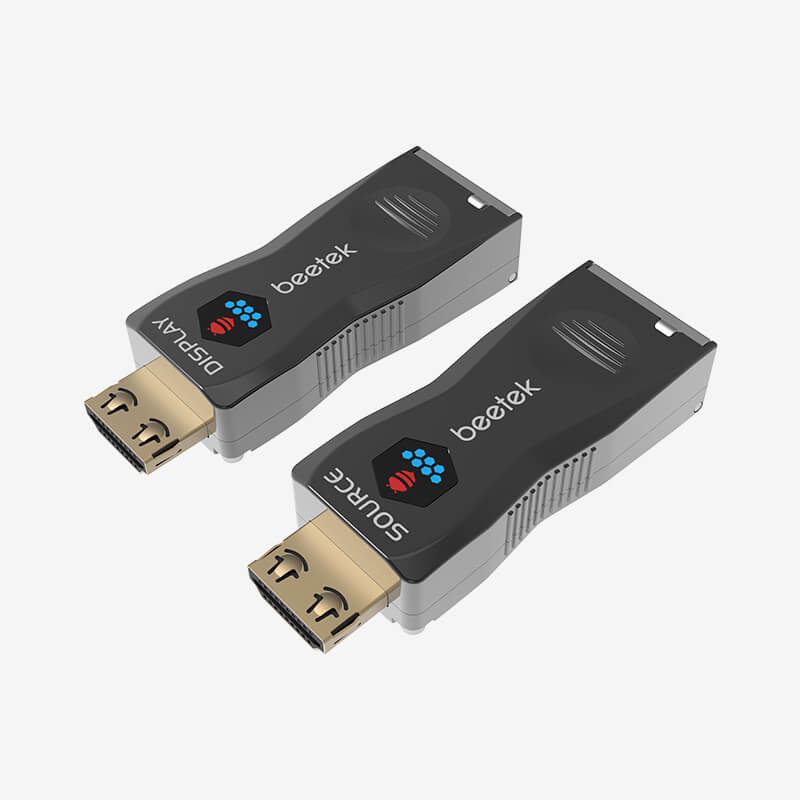 Beetek Ultra-compact 4K HDMI 2.0 Single Core Multi-mode Fiber Optic Extender