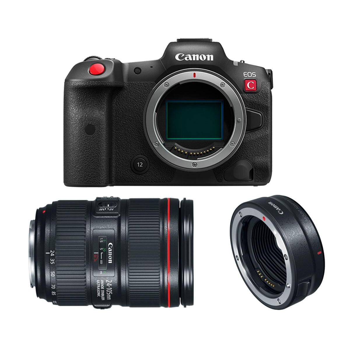 Canon R5C Camera with 24-105mm EF Lens + EOS R Adapter