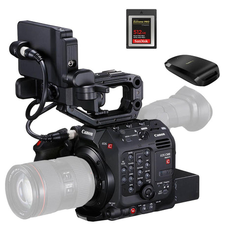 Canon C500 Mark II 5.9K Full Frame Cinema Camera Body + 512GB CF-express Card + Reader