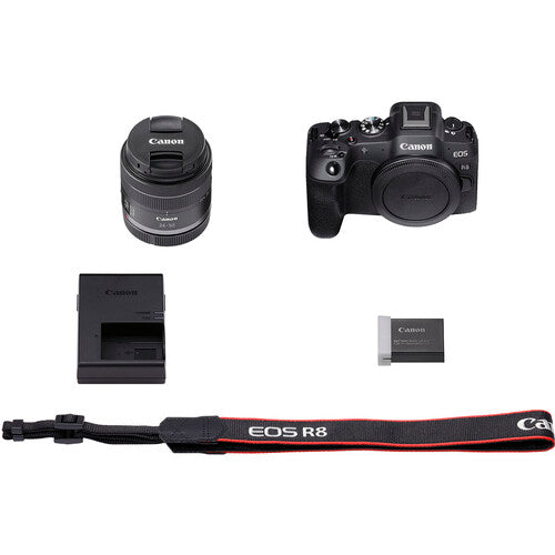 Canon EOS R8 Camera with RF 24-50mm f/4.5-6.3 IS STM Lens