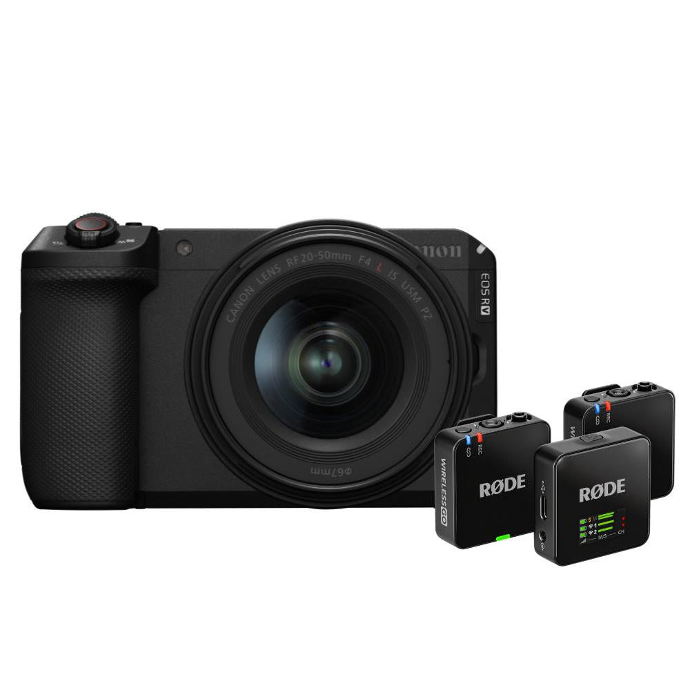 Canon EOS R6V Full-Frame Mirrorless Camera with RF 20-50mm f/4L Lens and Rode Wireless GO