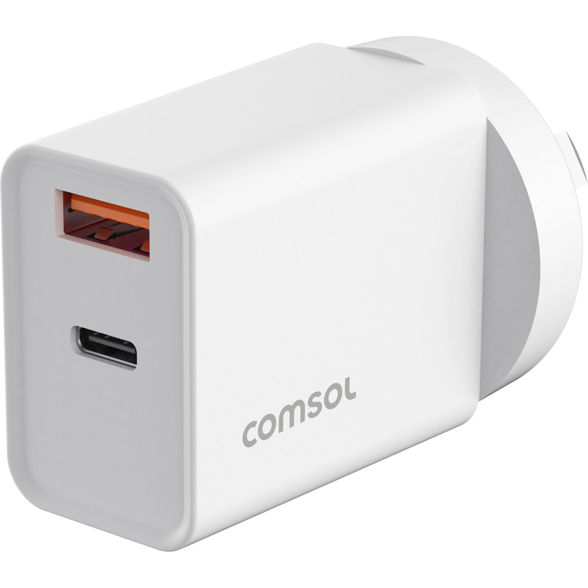 Comsol 20W Dual Port USB Wall Charger (White)