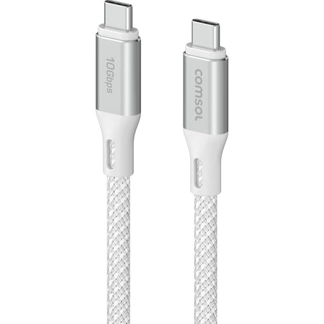 Comsol 2m 10Gbps USB-C to USB-C Cable (White)