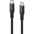 Comsol  30cm USB-C to USB-C Silicone and Fabric Cable