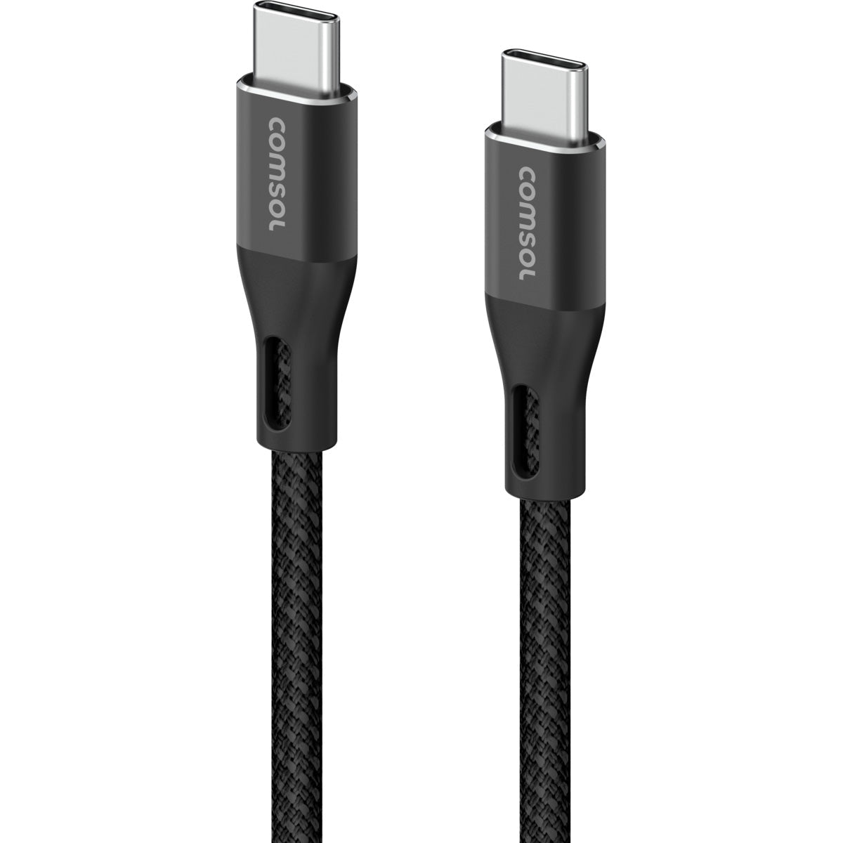 Comsol  30cm USB-C to USB-C Silicone and Fabric Cable