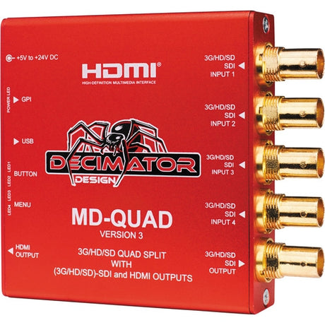 Decimator MDQUAD Split Multi-Viewer with SDI & HDMI Outputs