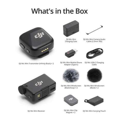 DJI Mic Mini 2-Person Compact Wireless Microphone System with Case