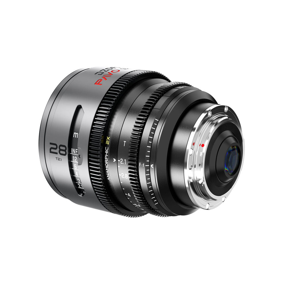 DZOFILM Pavo 28mm T2.1 2x Anamorphic Prime Lens (Neutral Coating, PL/EF Mount, Metres)