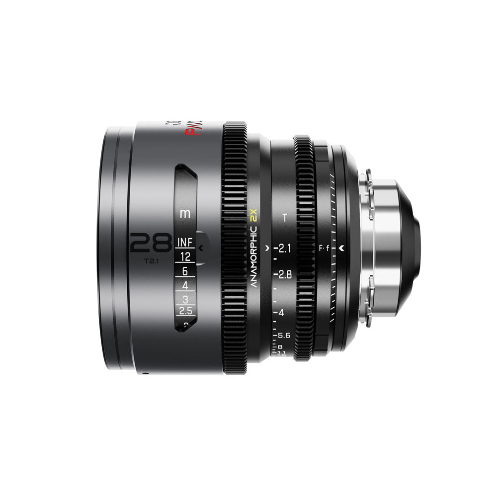 DZOFILM Pavo 28mm T2.1 2x Anamorphic Prime Lens (Neutral Coating, PL/EF Mount, Metres)